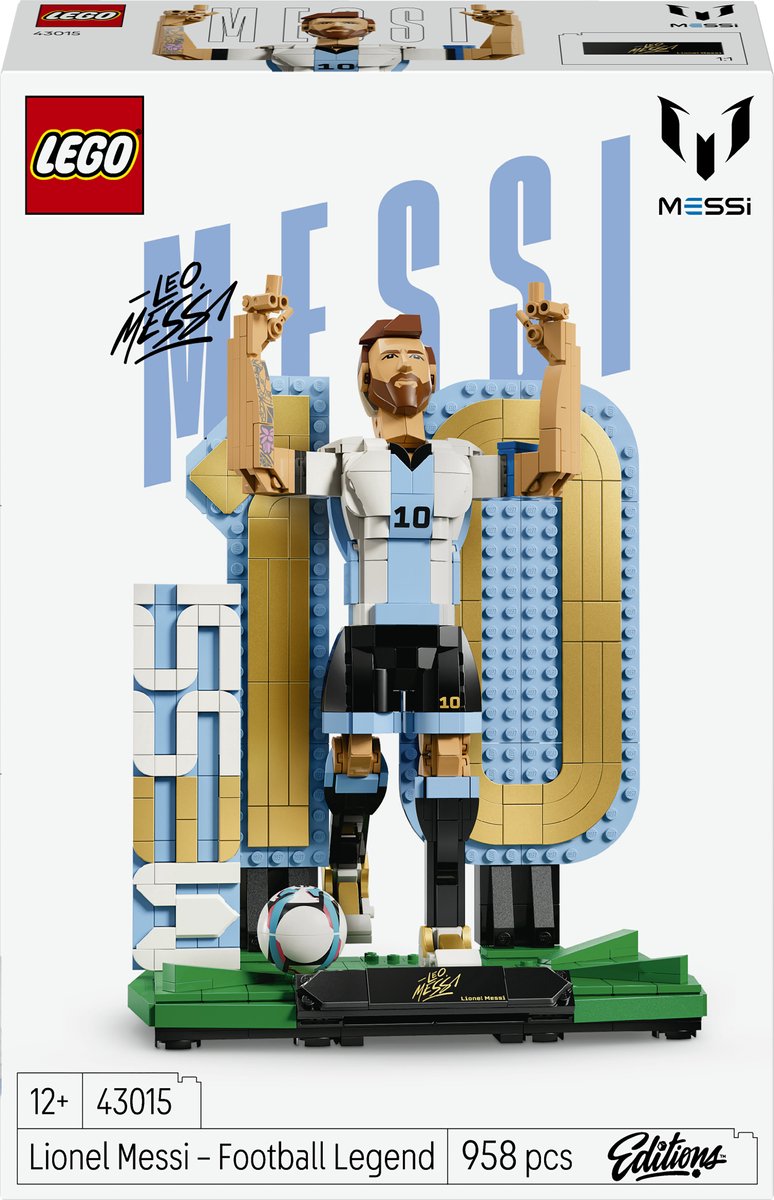 Afbeelding laden in galerijviewer, Lego editions lionel messi – voetballegende voetbal speelgoed voor kinderen - 43015
