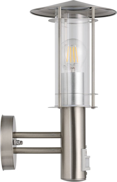 Eglo lisio - wandlamp buiten - bewegingssensor - 1 lichts - rvs - helder
