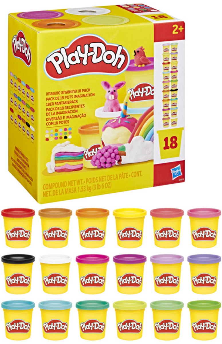 Afbeelding laden in galerijviewer, Play-doh fantaseer maar raak - 18 kleipotjes
