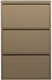 Woood sabine 3-vaks schoenenkast - metaal - zand - 103x66x16