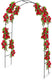 Kinzo rozenboog metaal 240 x 140 cm - rozen plantensteun voor klimplanten - tuinboog en plantenklimrek - klimplantgeleider