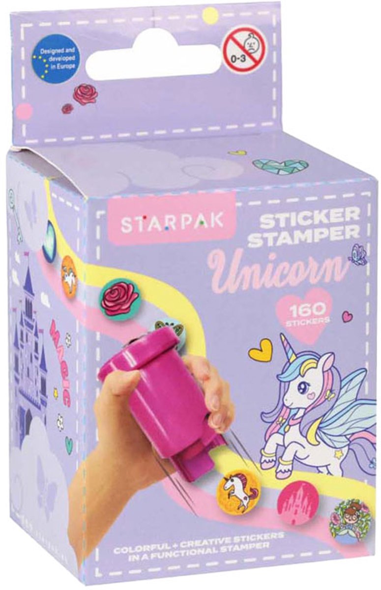 Load image into Gallery viewer, Sticker stempel eenhoorn, 160st.
