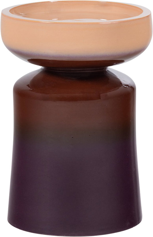 Woood tumo decoratieve bijzettafel - keramiek - paars bruin - 44x35x35