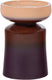 Woood tumo decoratieve bijzettafel - keramiek - paars bruin - 44x35x35