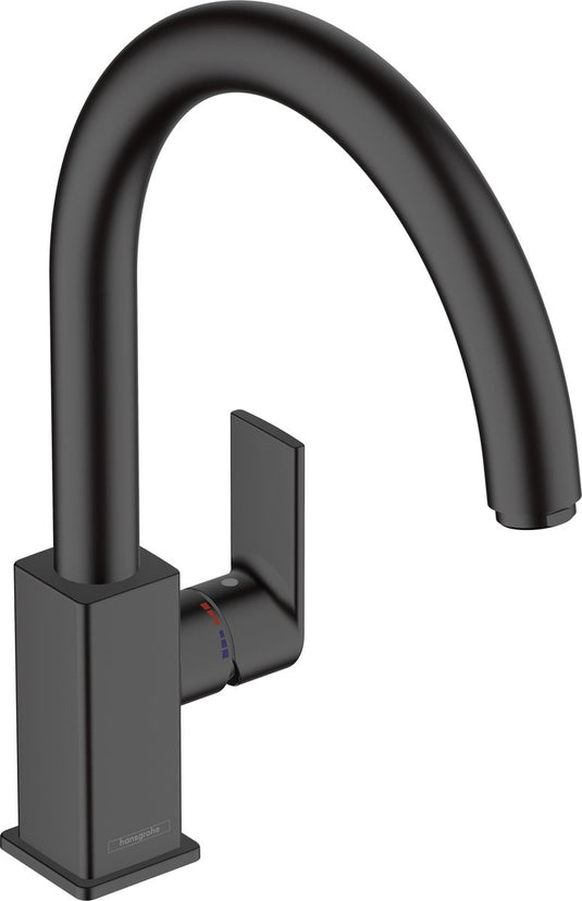 Hansgrohe vernis shape m35 - keukenmengkraan - ééngreeps bediening - 35mm maat - draaibare uitloop - mat zwart