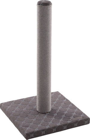 Flamingo krabpaal – emma grijs – 34,5 × 34,5 × 60,5 cm – katoenen krabtouw – met gewatteerde bodemplaat – voor katten