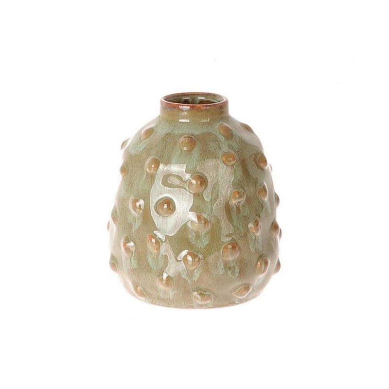 Afbeelding laden in galerijviewer, Hbx natural living vaas bozzola ã˜10,5xh12cm olijfgroen
