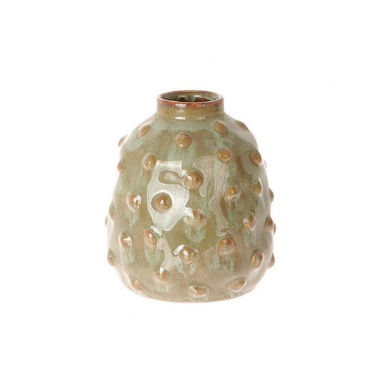 Hbx natural living vaas bozzola ã˜10,5xh12cm olijfgroen