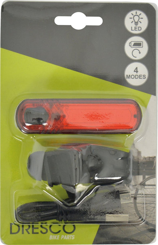 Dresco achterlicht led cob oplaadbaar