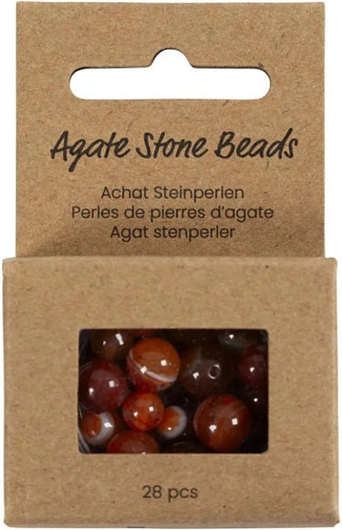 Creativ company https: www.cchobby.nl kralen-van-agaat-d-6-8-10-mm-gatgrootte-0-9-1-mm-burnt-orange-rood-28-stuk-1-doos