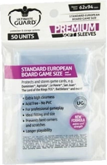 Ultimate guard board game sleeves (50) - standard european