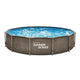 Summer waves zwembad active frame 366 x 76 cm dark double rattan + filterpomp