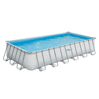 Load image into Gallery viewer, Summer waves frame zwembad rechthoekig - 732 x 366 x 132 cm - zwembaden - inclusief filterpomp - zwembadpomp - afdekzeil - grondzeil - ladder - onderhoudsset
