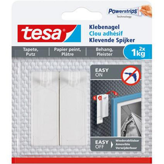 Tesa 1051200 - klevende spijker gevoelige oppervlakken 1kg | 8 stuks