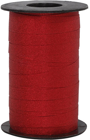 Creativ company cadeaulint b: 10 mm rood glitter 100m