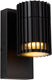 Lucide timbala - wandspot wandlamp binnen buiten - 1xgu10 - ip44 - zwart | essential