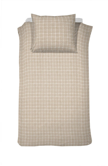 Cinderella dekbedovertrek carre flanel - naturel - 140x220