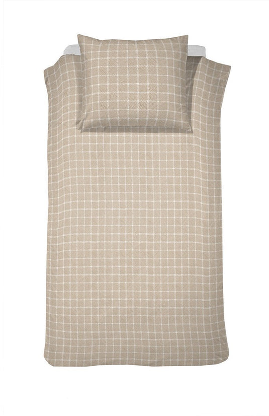 Cinderella dekbedovertrek carre flanel - naturel - 140x220
