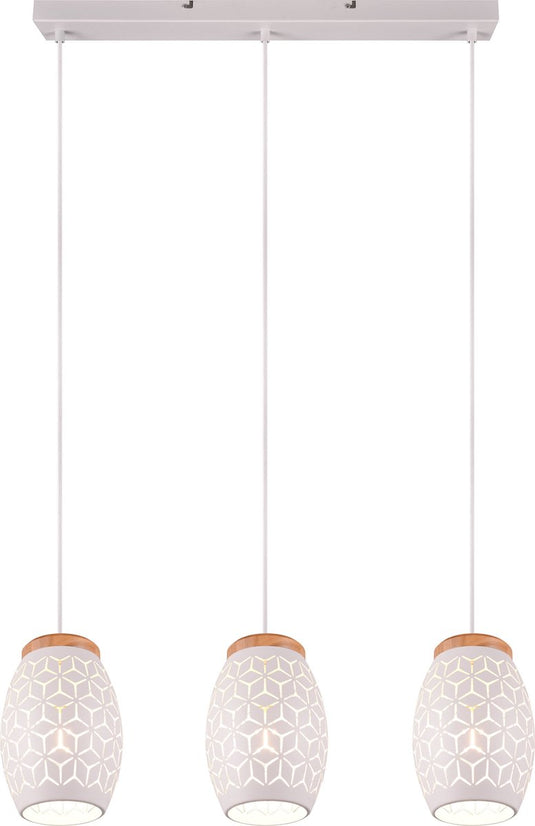 Rl live your light reality bidar - hanglamp - wit mat - excl. 3x e27 28w