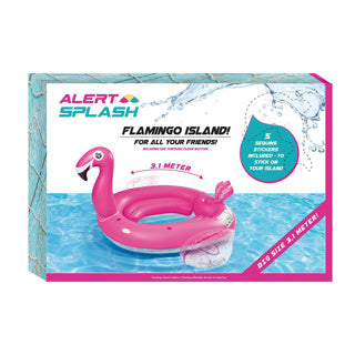 Alert opblaasbaar flamingo eiland 310x270x175 cm