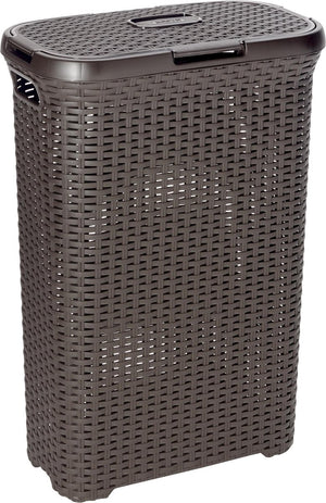 Curver style wasmand met deksel - 40l - kunststof - bruin