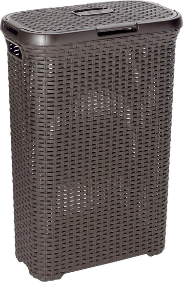 Curver style wasmand met deksel - 40l - kunststof - bruin