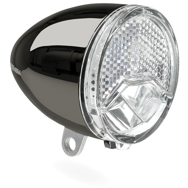 Load image into Gallery viewer, koplamp 606 E-bike 6-48 volt donker chroom 15 lux
