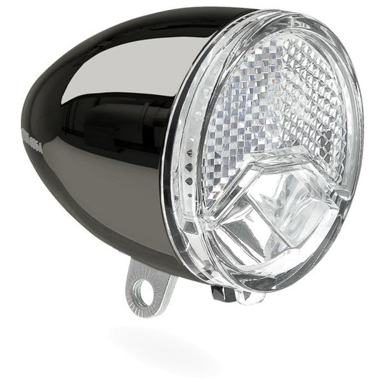 koplamp 606 E-bike 6-48 volt donker chroom 15 lux