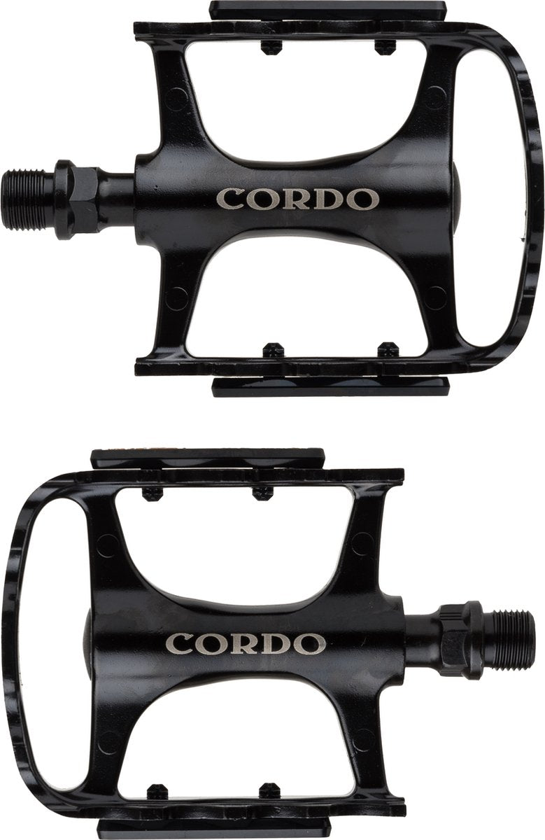 Load image into Gallery viewer, Cordo trekking pedalen aluminium - zwart
