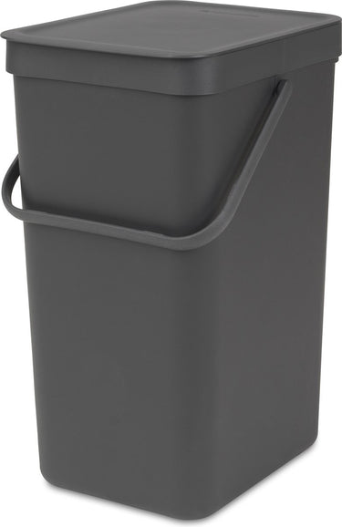 Brabantia sort go prullenbak - 16 liter - dark grey