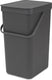 Brabantia sort go prullenbak - 16 liter - dark grey