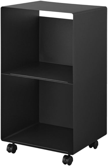 Yamazaki tower platenkast 2-laags op wielen - zwart