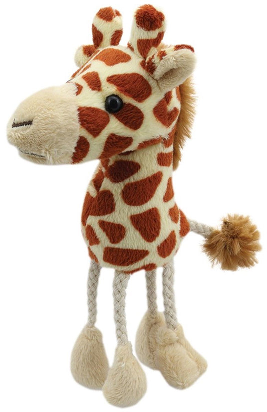 The puppet company vingerpop giraf - pluche speelgoed voor kinderen.