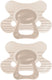 Difrax fopspeen natural - 6 tot 12 maanden - bruine strepen - 2 stuks