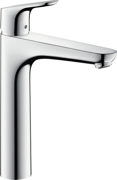 Hansgrohe focus ééngreeps wastafelmengkraan 190 zonder afvoergarnituur - hoge uitloop - chroom - voorsprong uitloop 159 mm