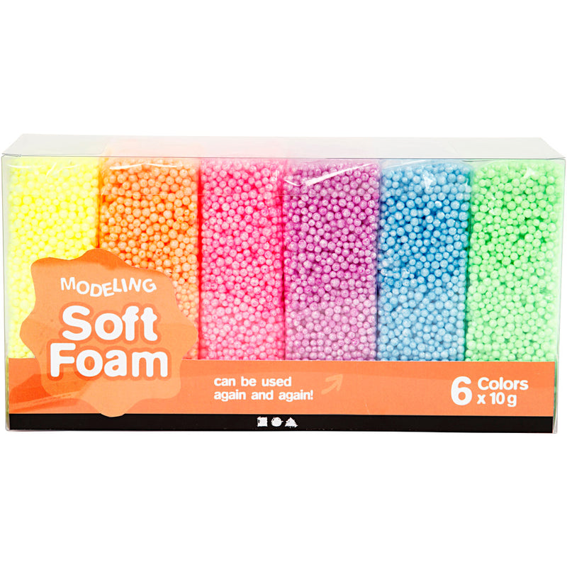 Load image into Gallery viewer, Creativ company soft foam clay neon kleuren, 6x10gr.
