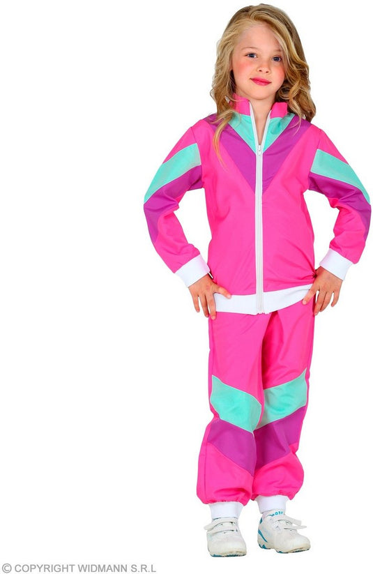 Finidi trainingspak jaren 80 roze kinderen