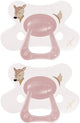 Difrax fopspeen natural - 18+ maanden - hert - roze - 2 stuks