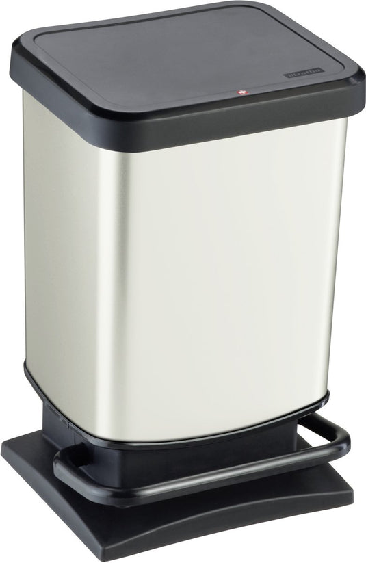 Rotho paso pedaalemmer - prullenbak 20l - bpa vrij - wit metallic