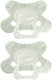 Difrax fopspeen natural - 6 tot 12 maanden - blaadjes - groen - 2 stuks