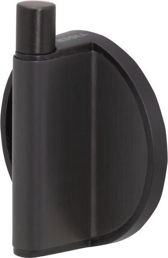 Tiger tune - handdoekhaak - zonder boren - zelfklevend 3m tape - zwart metaal geborsteld zwart - gunmetal black