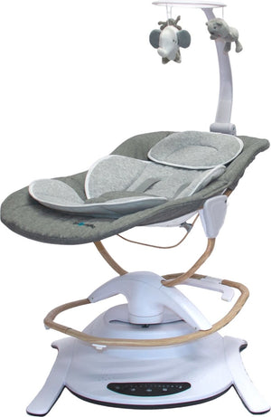 Bo jungle pure white swinging rocker with removable bouncer and 5-point harness - adjustable sea - removable rocker - timer - remote control