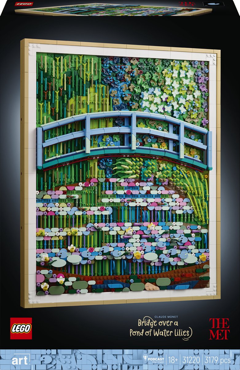 Afbeelding laden in galerijviewer, Lego ® art claude monet – brug over een vijver met waterlelies 31220

