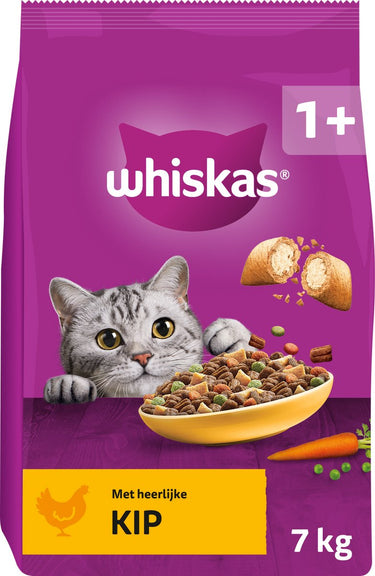 Whiskas kattenbrokken - adult 1+ - kip - zak 7kg