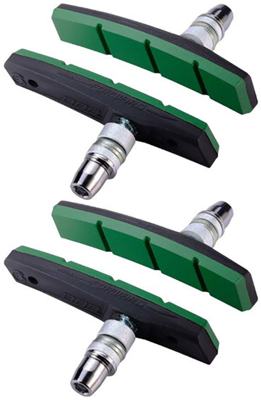 Bbb cycling remblokjes elektrische fiets - estop - velgrem - e-bike gecertificeerd - v-brake remblokken - groen - bbs-04e