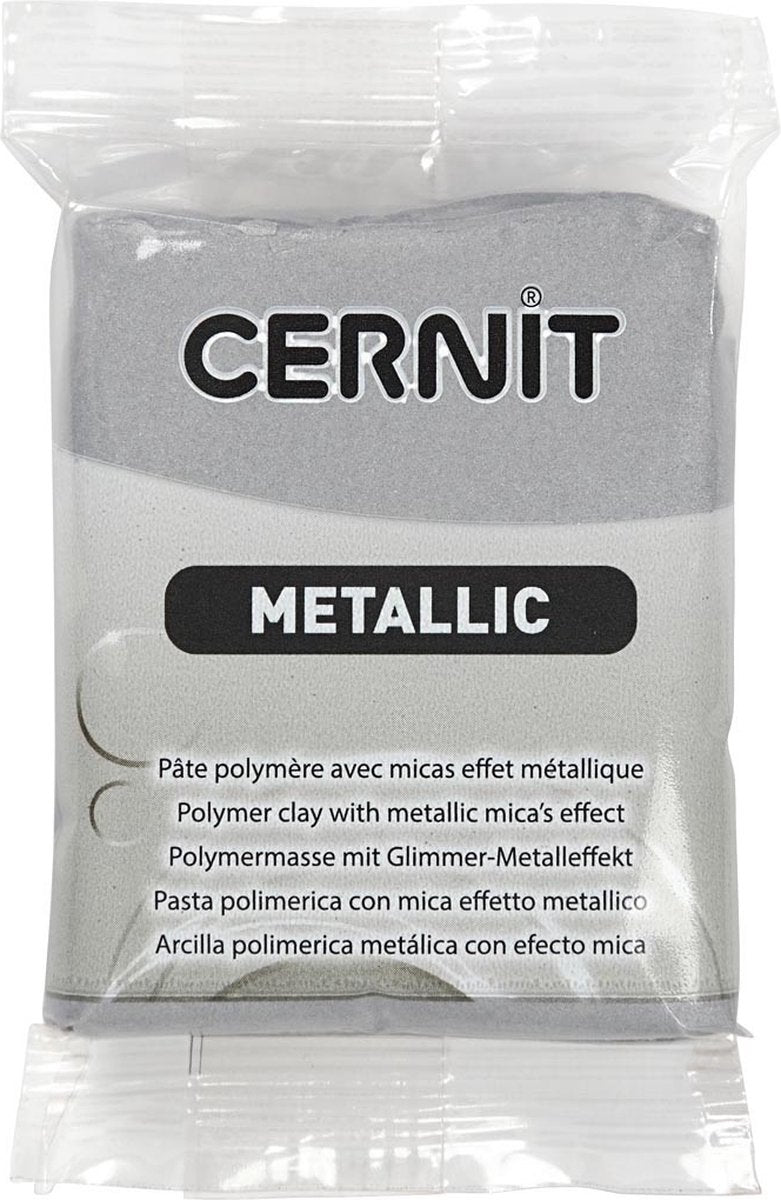 Load image into Gallery viewer, Creativ company cernit boetseerklei zilver, 56 gram
