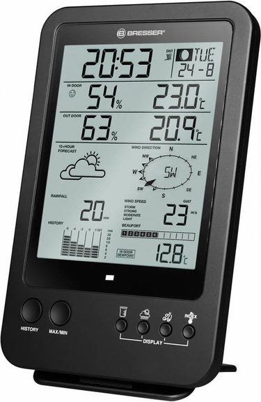 Bresser weerstation - basisstation 5-in-1 weerstation 7002510 - weersvoorspelling - zwart