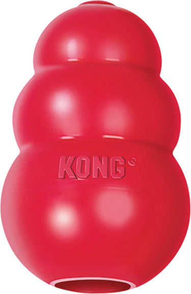 Kong classic - snackbal honden speelgoed - rubber - 10.16cm - rood - maat l