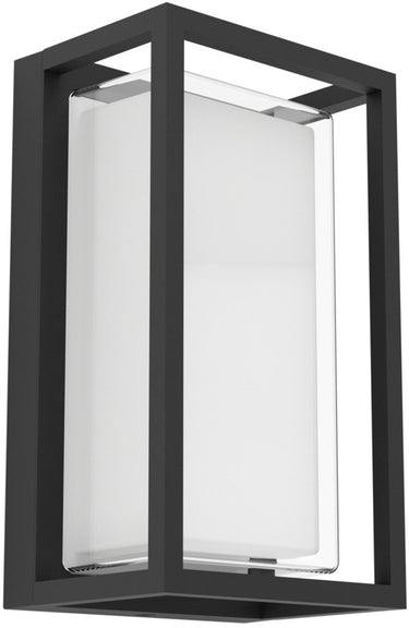 Eglo genovese wandlamp buiten - 24 cm - zwart helder - instelbaar wit licht (warm, neutraal en daglicht)