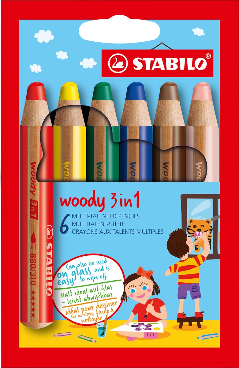 Load image into Gallery viewer, Stabilo woody 3 in 1 - multitalent potlood - set 6 stuks
